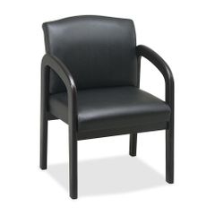 Guest Chair - Black/Espresso Frame - LLR60469