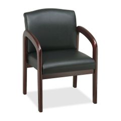 Guest Chair - Black/Mahogany Frame - LLR60471