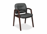 Guest Chair - Burbon Cherry/Black Leather - BSXVL803HST11