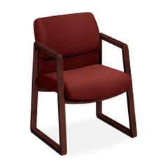 Guest Chair - Burgundy Fabric/Mahogany Frame - HON2403NAB62
