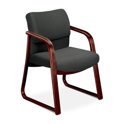 Guest Chair - Gray Fabric/Mahogany Base - HON2903NAB12