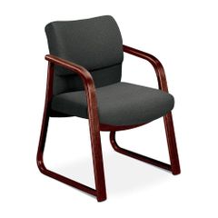 Guest Chair - Gray Fabric/Mahogany Base - HON2903NAB12