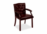 Guest Chair - Oxblood Vinyl /Mahogany - HON6545NEJ65