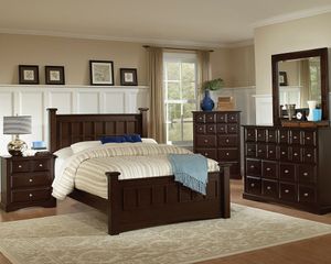 Harbor California King Size Bedroom Furniture Set in Rich Cappuccino - Coaster - 201381KW-BSET