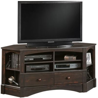 Harbor View Antiqued Paint Corner Entertainment Credenza - Sauder Furniture - 402902