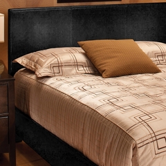 Harbortown Queen Size Platform Bed in Black Vinyl - Hillsdale Furniture - 1610BQR