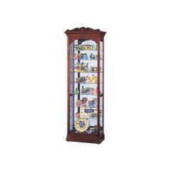 Hastings Curio Cabinet in Windsor Cherry - Howard Miller