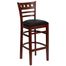 HERCULES American Back Wood Restaurant Bar Stool - Black Vinyl Seat, Mahogany Finish - XU-DGW0030BARAMR-MAH-BLKV-GG