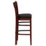 HERCULES American Back Wood Restaurant Bar Stool - Black Vinyl Seat, Mahogany Finish - XU-DGW0030BARAMR-MAH-BLKV-GG