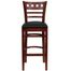 HERCULES American Back Wood Restaurant Bar Stool - Black Vinyl Seat, Mahogany Finish - XU-DGW0030BARAMR-MAH-BLKV-GG