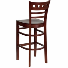 HERCULES American Back Wood Restaurant Bar Stool - Mahogany Finish - XU-DGW0030BARAMR-MAH-GG