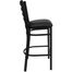 HERCULES Black Ladder Back Metal Bar Stool with Black Vinyl Seat - XU-DG697BLAD-BAR-BLKV-GG