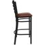 HERCULES Black Ladder Back Metal Bar Stool with Burgundy Vinyl Seat - XU-DG697BLAD-BAR-BURV-GG