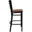 HERCULES Black Ladder Back Metal Bar Stool with Cherry Wood Seat - XU-DG697BLAD-BAR-CHYW-GG