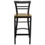 HERCULES Black Ladder Back Metal Bar Stool with Cherry Wood Seat - XU-DG6R9BLAD-BAR-CHYW-GG