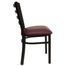 HERCULES Black Ladder Back Metal Chair with Burgundy Vinyl Seat - XU-DG694BLAD-BURV-GG