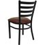 HERCULES Black Ladder Back Metal Chair with Burgundy Vinyl Seat - XU-DG694BLAD-BURV-GG