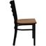 HERCULES Black Ladder Back Metal Chair with Cherry Wood Seat - XU-DG694BLAD-CHYW-GG