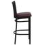 HERCULES Black School House Back Metal Bar Stool with Burgundy Vinyl Seat - XU-DG6R8BSCH-BAR-BURV-GG