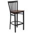 HERCULES Black School House Back Metal Bar Stool with Cherry Wood Seat - XU-DG6R8BSCH-BAR-CHYW-GG