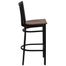 HERCULES Black School House Back Metal Bar Stool with Cherry Wood Seat - XU-DG6R8BSCH-BAR-CHYW-GG