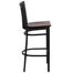 HERCULES Black School House Back Metal Bar Stool with Mahogany Wood Seat - XU-DG6R8BSCH-BAR-MAHW-GG