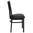 HERCULES Black Schoolhouse Back Metal Chair with Black Vinyl Seat - XU-DG6Q4BSCH-BLKV-GG