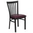 HERCULES Black Schoolhouse Back Metal Chair with Burgundy Vinyl Seat - XU-DG6Q4BSCH-BURV-GG
