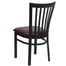 HERCULES Black Schoolhouse Back Metal Chair with Burgundy Vinyl Seat - XU-DG6Q4BSCH-BURV-GG