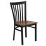 HERCULES Black Schoolhouse Back Metal Chair with Cherry Wood Seat - XU-DG6Q4BSCH-CHYW-GG