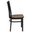 HERCULES Black Schoolhouse Back Metal Chair with Cherry Wood Seat - XU-DG6Q4BSCH-CHYW-GG