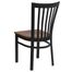 HERCULES Black Schoolhouse Back Metal Chair with Cherry Wood Seat - XU-DG6Q4BSCH-CHYW-GG