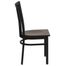 HERCULES Black Schoolhouse Back Metal Chair with Mahogany Wood Seat - XU-DG6Q4BSCH-MAHW-GG