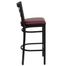 HERCULES Black Window Back Metal Bar Stool with Burgundy Vinyl Seat - XU-DG6R7BWIN-BAR-BURV-GG