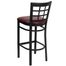 HERCULES Black Window Back Metal Bar Stool with Burgundy Vinyl Seat - XU-DG6R7BWIN-BAR-BURV-GG