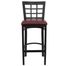 HERCULES Black Window Back Metal Bar Stool with Burgundy Vinyl Seat - XU-DG6R7BWIN-BAR-BURV-GG