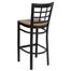 HERCULES Black Window Back Metal Bar Stool with Cherry Wood Seat - XU-DG6R7BWIN-BAR-CHYW-GG