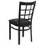 HERCULES Black Window Back Metal Chair with Black Vinyl Seat - XU-DG6Q3BWIN-BLKV-GG