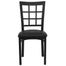 HERCULES Black Window Back Metal Chair with Black Vinyl Seat - XU-DG6Q3BWIN-BLKV-GG