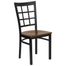 HERCULES Black Window Back Metal Chair with Cherry Wood Seat - XU-DG6Q3BWIN-CHYW-GG