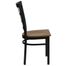 HERCULES Black Window Back Metal Chair with Cherry Wood Seat - XU-DG6Q3BWIN-CHYW-GG