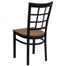HERCULES Black Window Back Metal Chair with Cherry Wood Seat - XU-DG6Q3BWIN-CHYW-GG