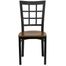 HERCULES Black Window Back Metal Chair with Cherry Wood Seat - XU-DG6Q3BWIN-CHYW-GG