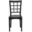 HERCULES Black Window Back Metal Chair with Mahogany Wood Seat - XU-DG6Q3BWIN-MAHW-GG