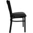 HERCULES Black "X" Back Metal Chair with Black Vinyl Seat - XU-6FOBXBK-BLKV-GG