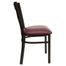 HERCULES Black "X" Back Metal Chair with Burgundy Vinyl Seat - XU-6FOBXBK-BURV-GG