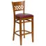 HERCULES Cherry Finished Lattice Back Wood Bar Stool - Burgundy Vinyl Seat - XU-DGW0015BARLAT-CHY-BURV-GG