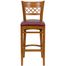 HERCULES Cherry Finished Lattice Back Wood Bar Stool - Burgundy Vinyl Seat - XU-DGW0015BARLAT-CHY-BURV-GG