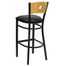 HERCULES Circle Back Black Metal Bar Stool with Black Vinyl Seat and Natural Wood Back - XU-DG-6F6B-CIR-BAR-BLKV-GG