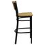 HERCULES Circle Back Black Metal Bar Stool with Natural Wood Seat and Back - XU-DG-6F6B-CIR-BAR-NATW-GG